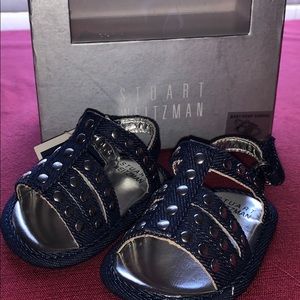 NWT Stuart Weitzman Jean and silver sandals